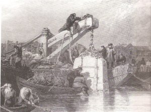 Diving Bell in use on Lake Nemi